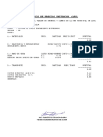 Analisis de Precios Unitarios (Apu) : Tecnico Administrativo de La DDF