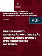 Caderno Técnico Parcelamento, Edificação ou Utilização Compulsórios e IPTU progressivo no tempo