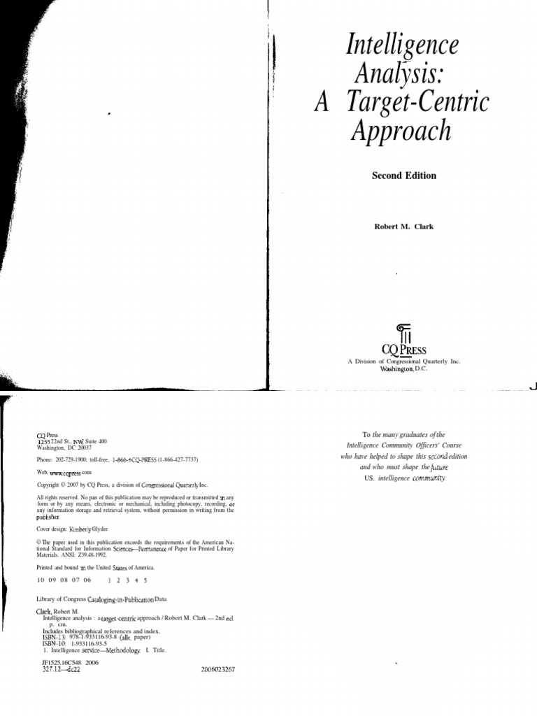 Intelligence Analysis A Target Centric Approach | PDF