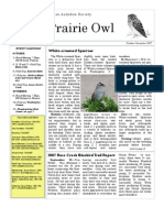 October-November 2007 Prairie Owl Newsletter Palouse Audubon Society