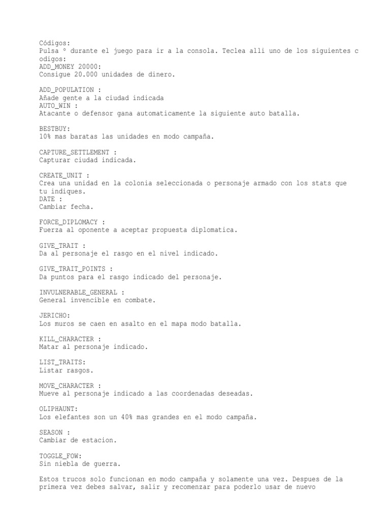 Trucos Roma Total War | PDF | Juegos y actividades, image size:768x1024