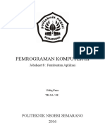 Pemrograman Komputer Iii: Politeknik Negeri Semarang 2016