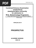 M.sc. Biotechnology Prospectus 2018-19