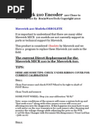Download Maverick Encoder 210 Clone to Maverick 610 by BrainWaveTech SN36586218 doc pdf