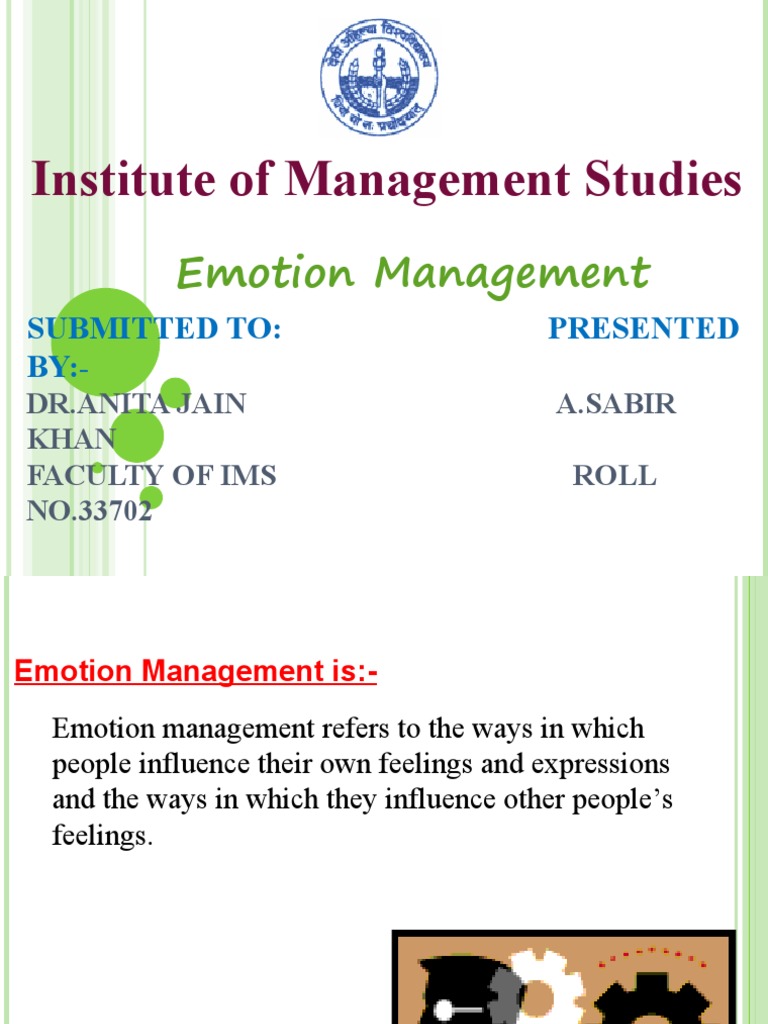 Understanding Emotion Management in Workplaces | PDF | Emotions ...