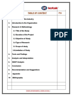 "Analysis of Financial Activity"Kotak Mahndra