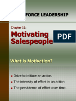 Sales Force Leadership: Motivating Salespeople