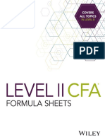 Sample Level 2 Wiley Formula Sheets PDF