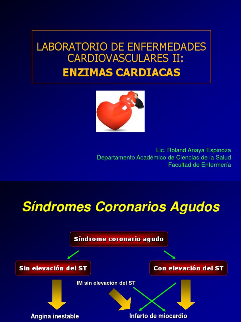 ENZIMAS CARDIACAS 2016 Infarto de miocardio Fisiología