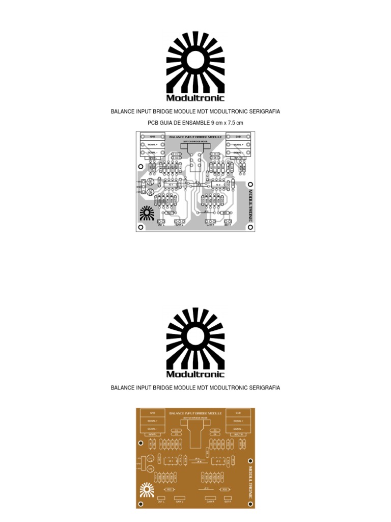 Balance Input Bridge Module MDT MODULTRONIC Serigrafia | PDF
