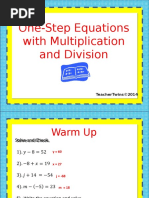 day 2 1step equations xdivision