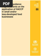 FAO WHO HACCP en Los Alimentos Pequeños y o Menos Desarrolladas