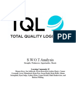 TQL Swot Analysis