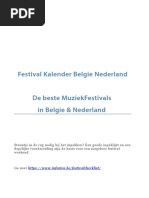 Festival Kalender 2018 Muziekfestivals Belgie Nederland