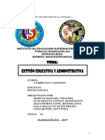 Gestión Educativa y Administrativa Monografia Pedagogico