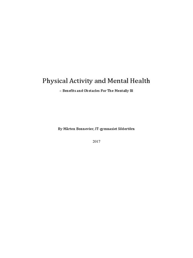 Hypergymnasia and Mental Health Benefits | PDF | Physical Exercise ...