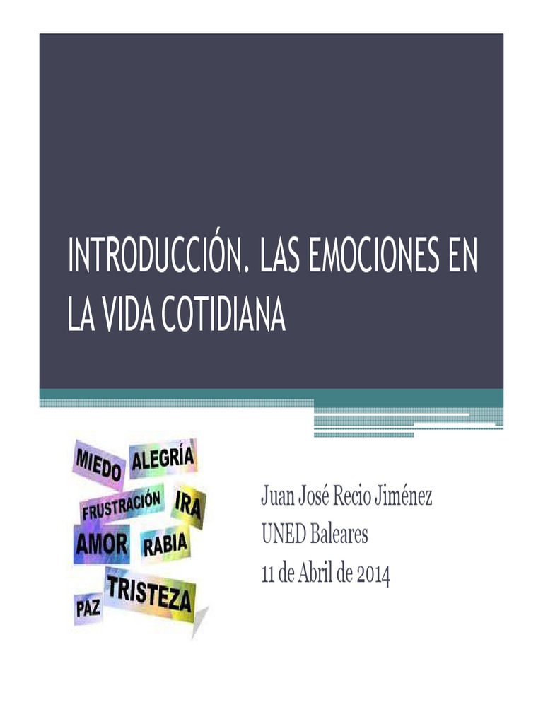 Emociones en la Vida Cotidiana | PDF | Las emociones | Toma de decisiones