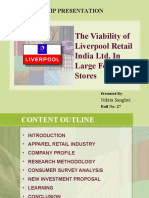 The Viability of Liverpool Retail India LTD Presentation