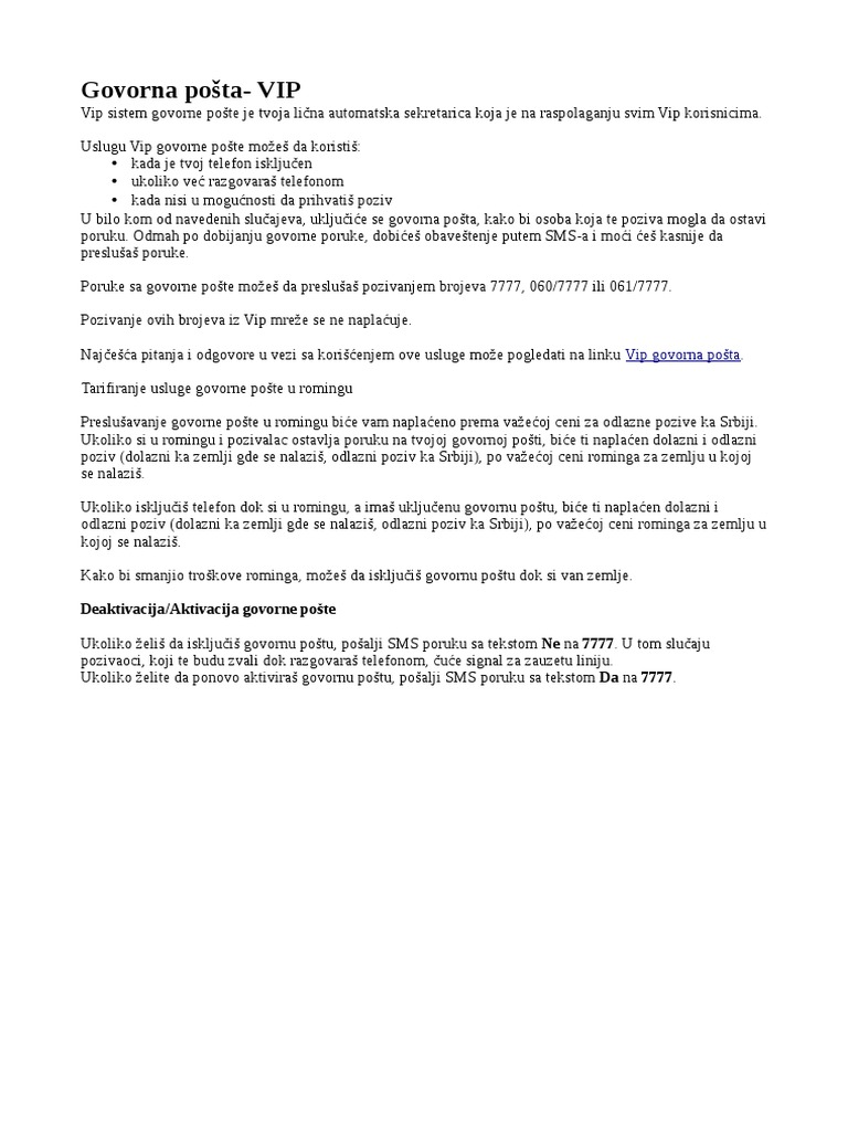 Govorna Posta | PDF