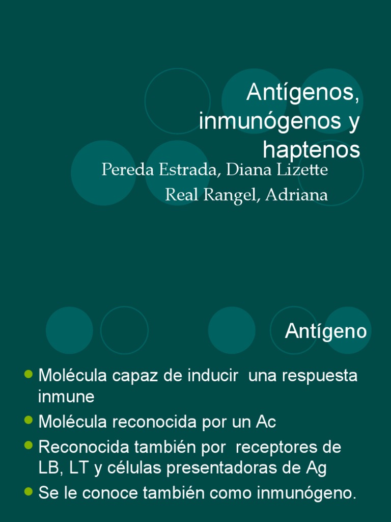 Antigenos Inmunogenos y Haptenos | PDF | Antígeno | Sistema inmune