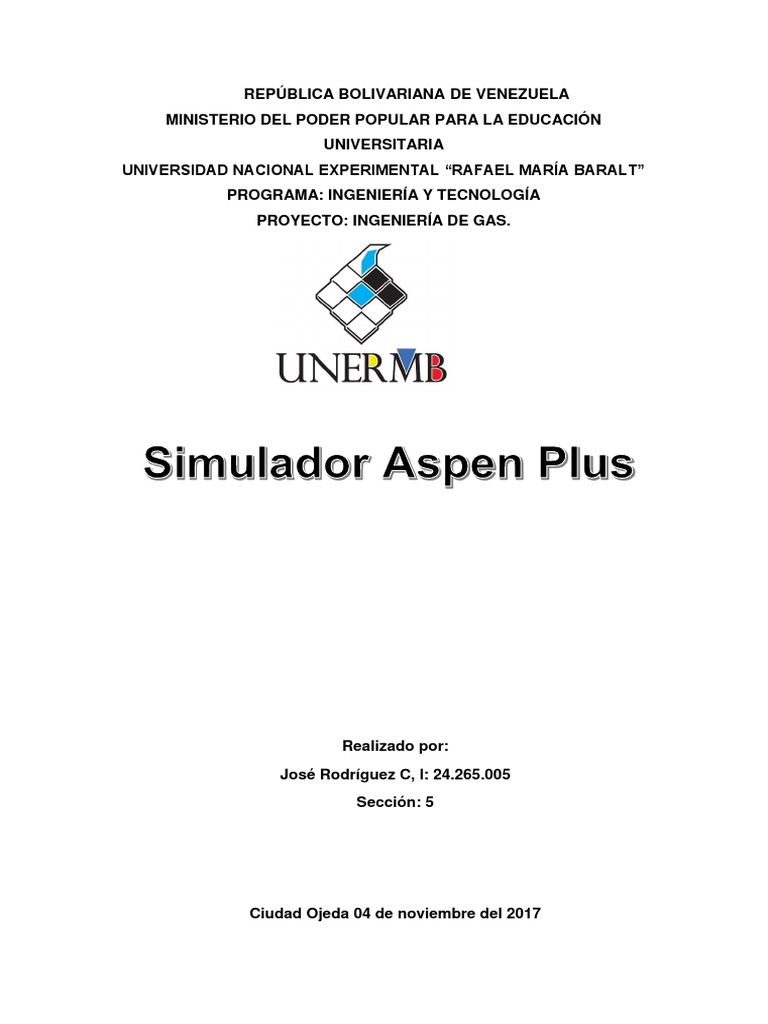 Aspen Plus Simulador | PDF | Simulación | Áreas de informática