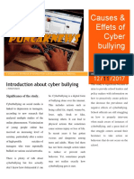 Causes & Effets of Cyber Bullying