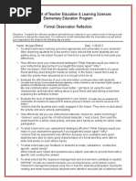 Reflection and Remarks Sample | PDF | Lesson Plan | Learning