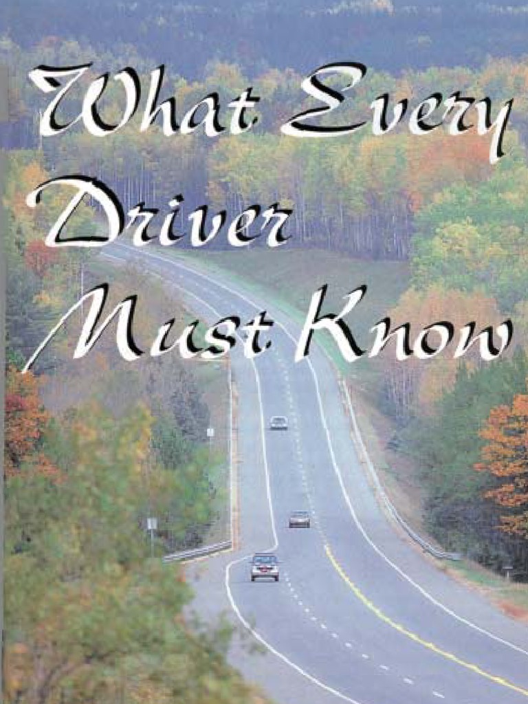 What Every Driver Must Know PDF Driver's License Driving
