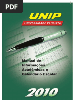 calendário Oficial Turmas Tradicional