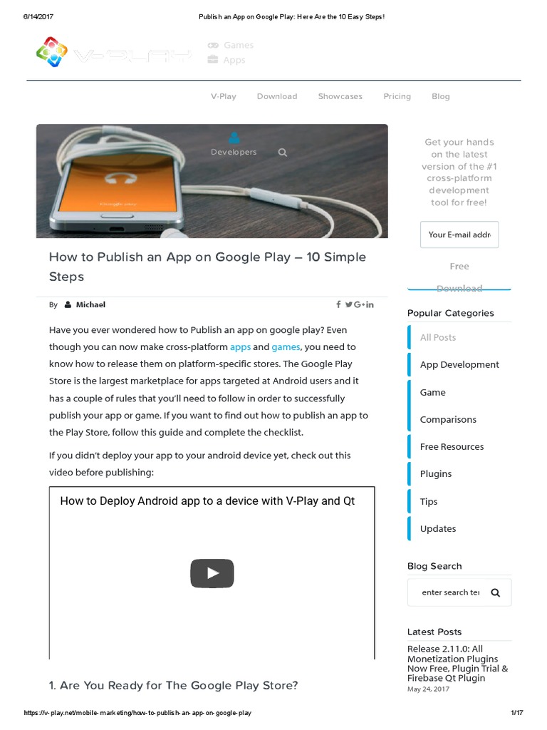 Publish An App On Google Play - Here Are The 10 Easy Steps! PDF | PDF ...