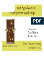 Cultural and Agri-Tourism Development Workshop: River Canyon Country December 2012