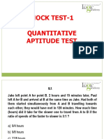 Infosys Quant Test-1