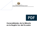 Generalidades de La Minería en La Región Sur Del Ecuador