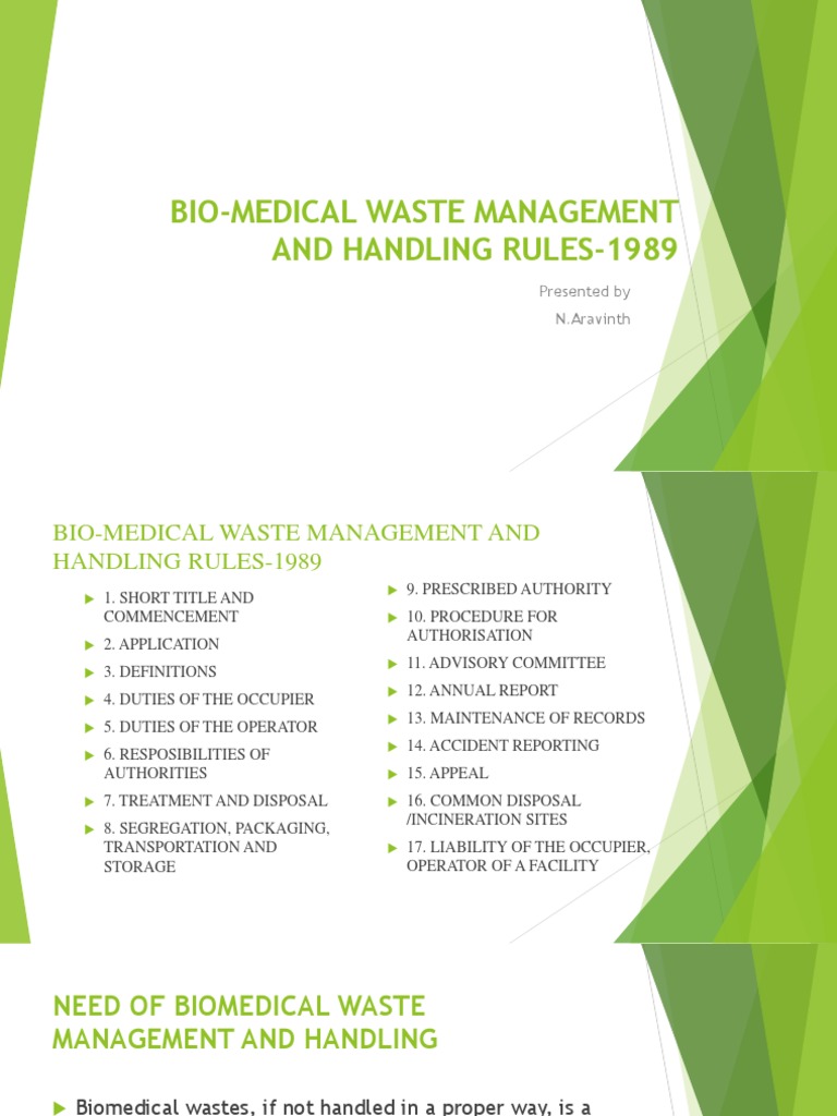 BioMedical Waste Management PDF Waste Management Incineration