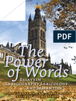 The Power of Words Essays in Lexicography, Lexicology and Semantics. in Honour of Christian J. Kay (Costerus NS 163)