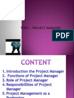 Ppt on Project Manager