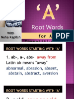 Root Words: For All Competitive Exams