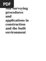 Site Surveying Procedures and Applications in Construction and The Built Environment