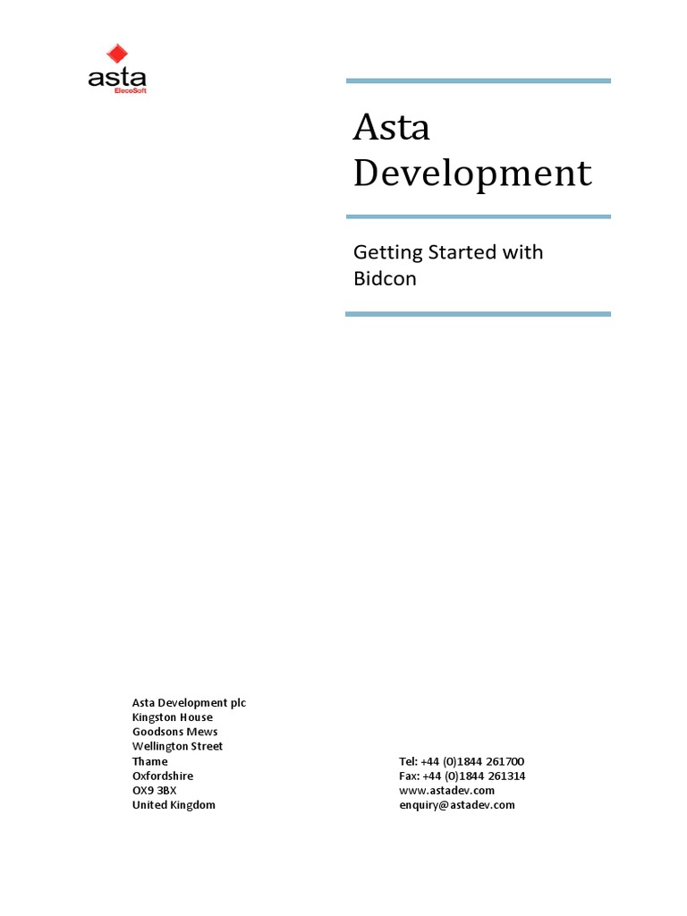 Getting Started With Bidcon | PDF | Building Information Modeling ...