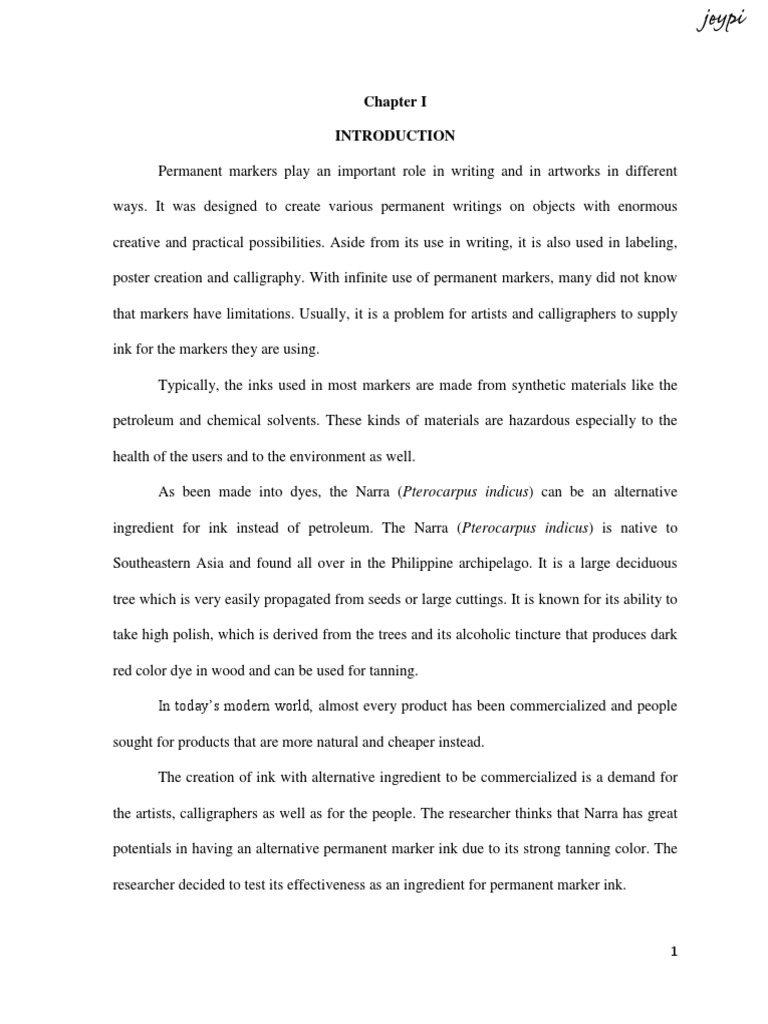 Alternative Ink PDF PDF Ink Odor