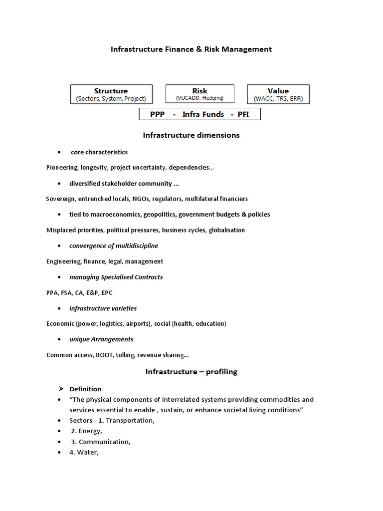 Infrastructure Finance Pdf Leverage Finance Project Finance