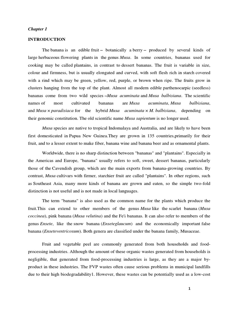 Banana Peel Thesis Final Plant Nutrition Banana