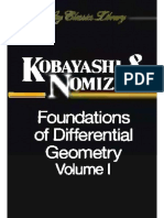 Kobayashi S Nomizu K Foundations of Differential Geometry Vol 1 Wiley Interscience 1963 PDF