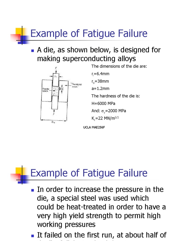 Example of Fatigue Failure Fracture Fatigue (Material)