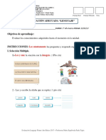 Evaluación Adecuada "Lenguaje" 1°