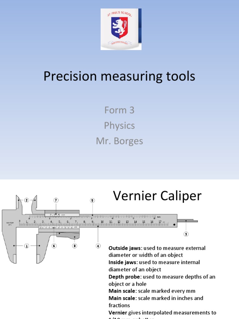 Precision Measuring Tools Overview | PDF
