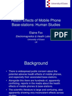 Health Effects of Mobile Phone Base-Stations: Human Studies: Elaine Fox