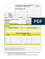 FR041 Permiso y Plan de Viaje para Carreteras Externas