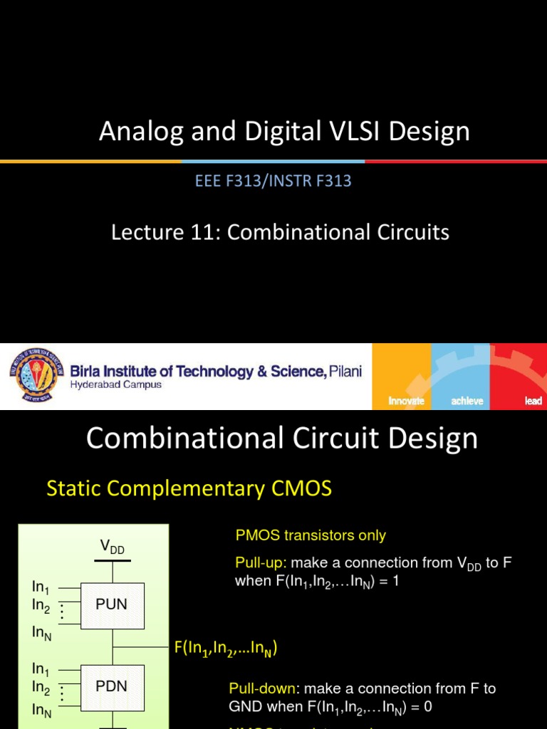Combinational Circuit Design in CMOS | PDF | Teaching Methods & Materials