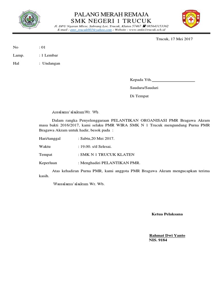 Surat Undangan Alumni